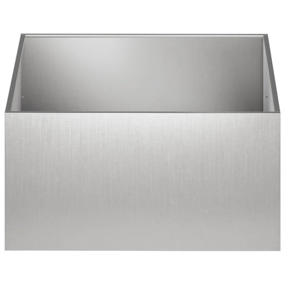 Vaso da giardino 2 pz Argento 80 x 80 x 40 cm Acciaio Inox | homemem39