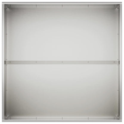 Vaso da giardino 2 pz Argento 80 x 80 x 40 cm Acciaio Inox | homemem39