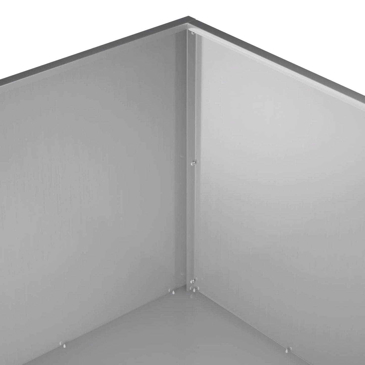 Vaso da giardino 2 pz Argento 80 x 80 x 40 cm Acciaio zincato | homemem39