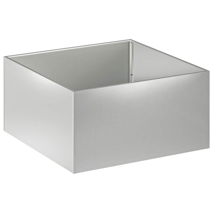 Vaso da giardino 2 pz Argento 80 x 80 x 40 cm Acciaio zincato | homemem39