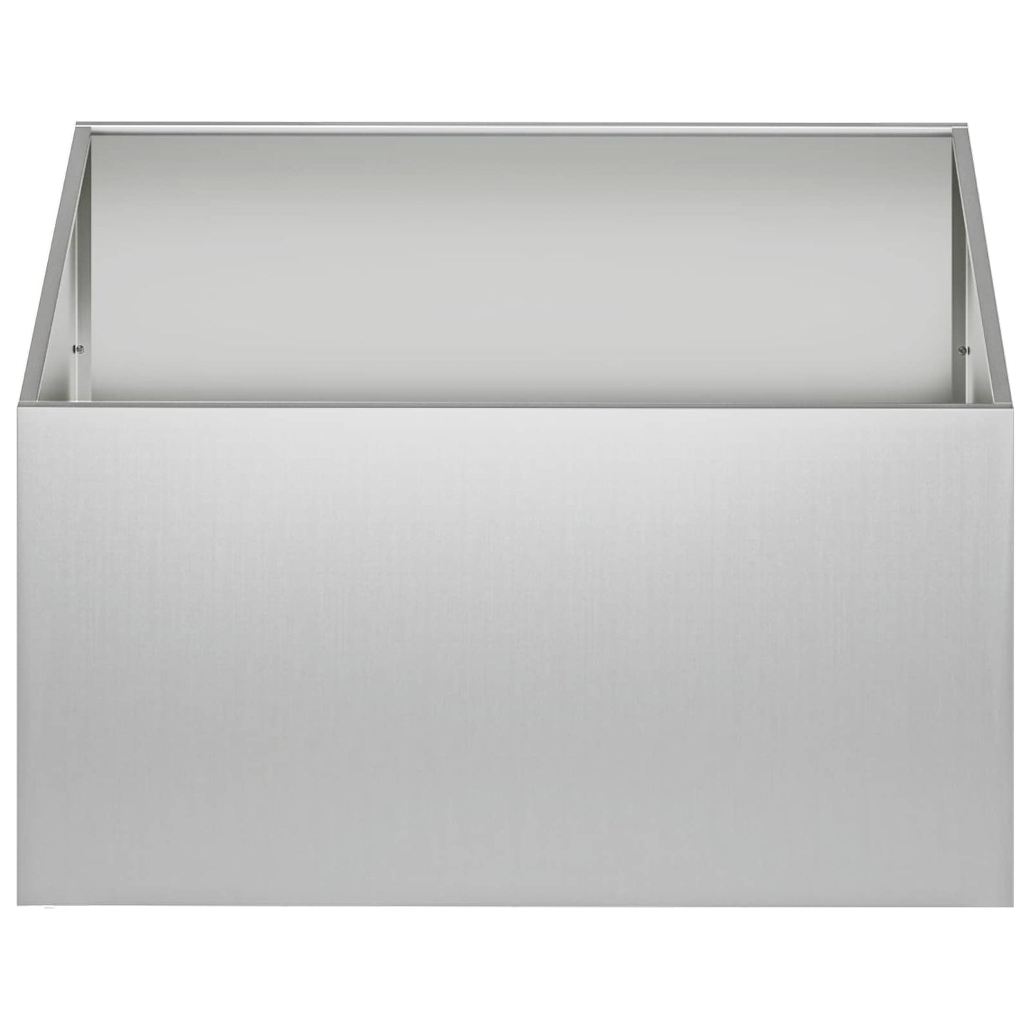 Vaso da giardino 2 pz Argento 80 x 80 x 40 cm Acciaio zincato | homemem39