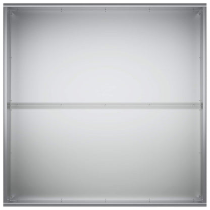 Vaso da giardino 2 pz Argento 80 x 80 x 40 cm Acciaio zincato | homemem39
