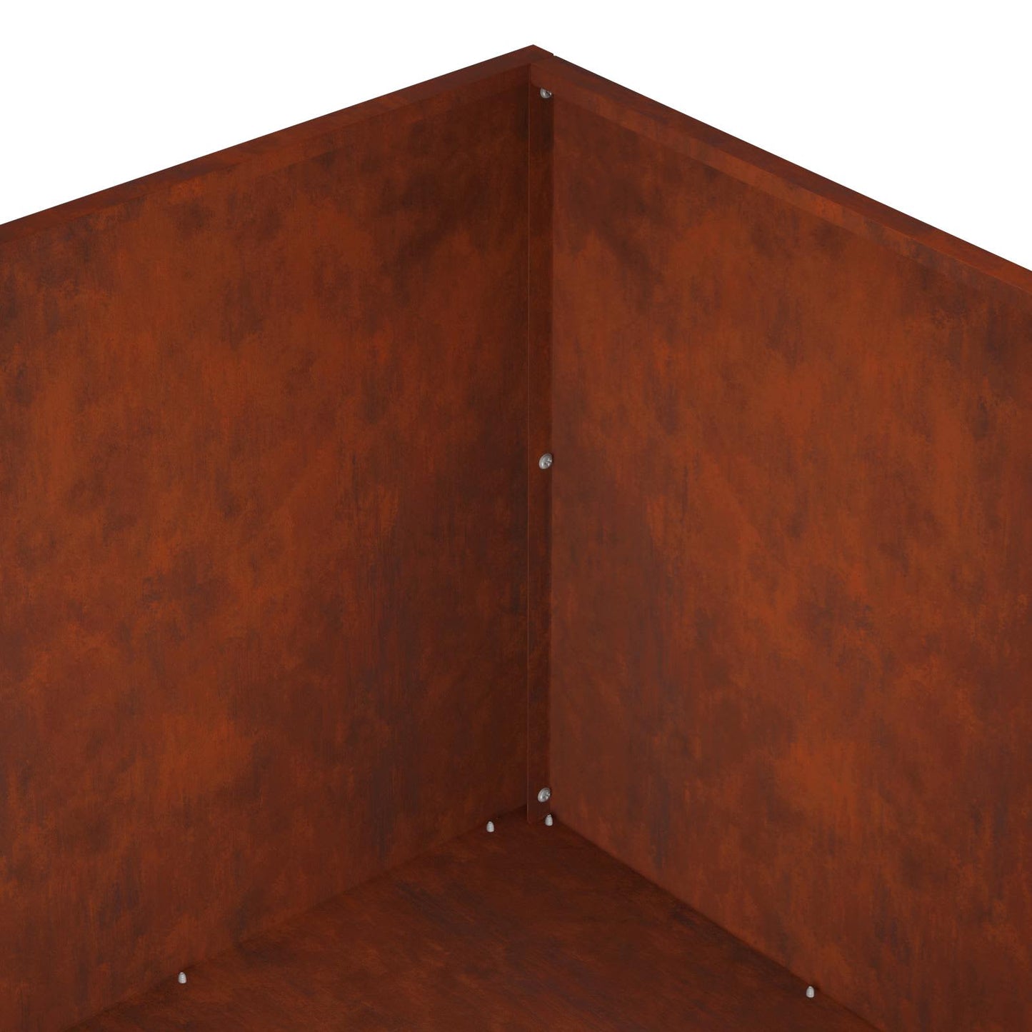 Vaso da giardino Ruggine 80 x 80 x 40 cm Acciaio Corten | homemem39