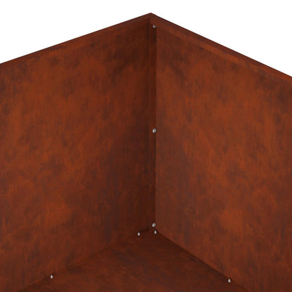 Vaso da giardino Ruggine 80 x 80 x 40 cm Acciaio Corten | homemem39
