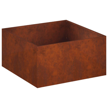 Vaso da giardino 2 pz Ruggine 80 x 80 x 40 cm Acciaio Corten | homemem39