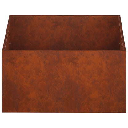 Vaso da giardino 2 pz Ruggine 80 x 80 x 40 cm Acciaio Corten | homemem39