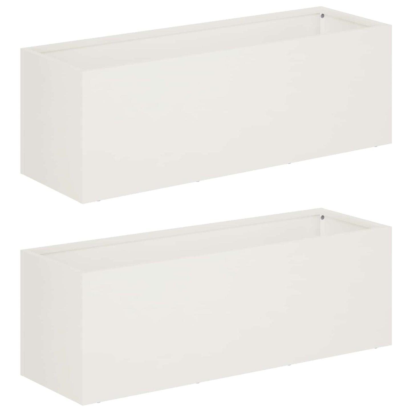Vaso da giardino 2 pz Bianco 40 x 20 x 20 cm | homemem39