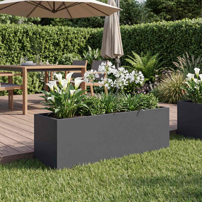 Vaso da giardino Antracite 40 x 20 x 20 cm | homemem39