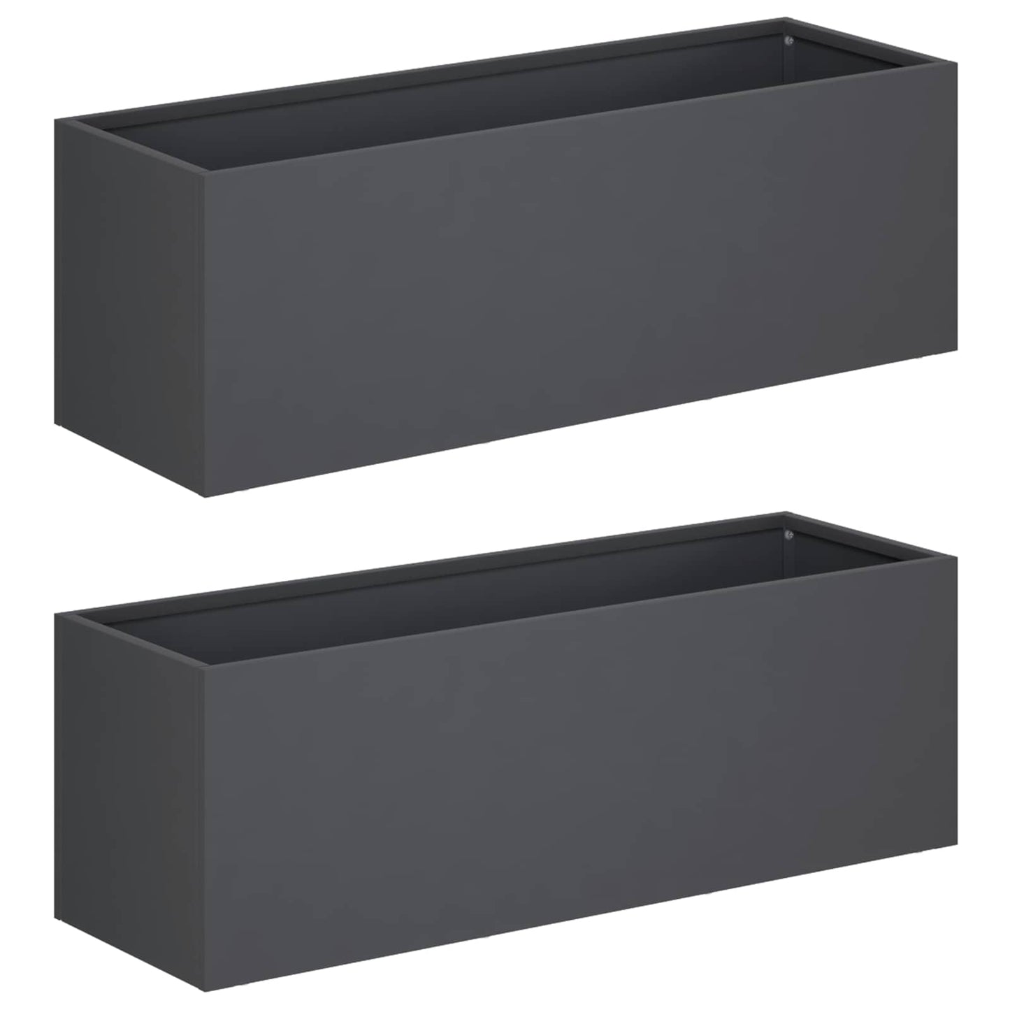 Vaso da giardino 2 pz Antracite 40 x 20 x 20 cm | homemem39