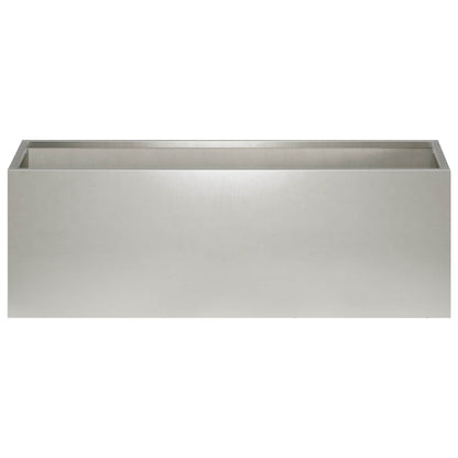 Vaso da giardino Argento 40 x 20 x 20 cm Acciaio Inox | homemem39