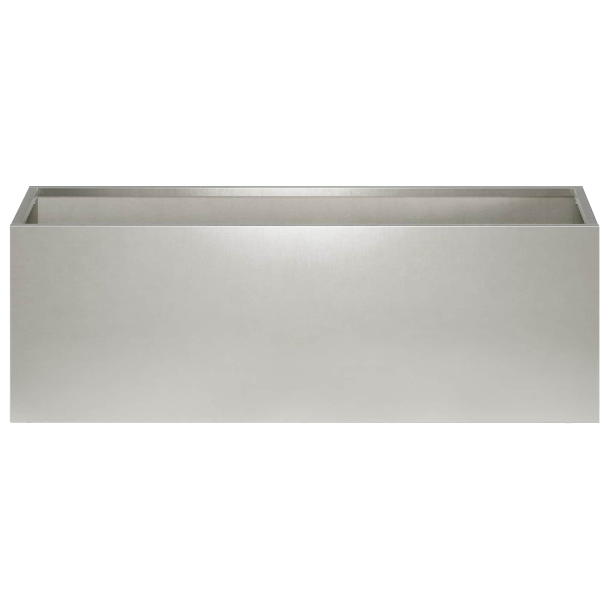Vaso da giardino 2 pz Argento 40 x 20 x 20 cm Acciaio Inox | homemem39