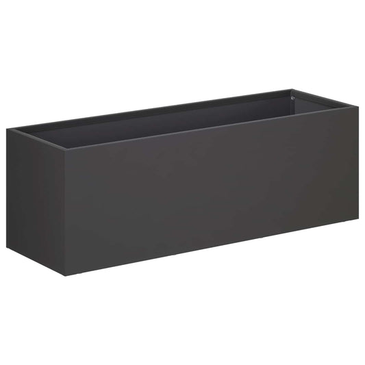 Vaso da giardino Nero 60 x 20 x 20 cm Acciaio laminato a freddo | homemem39