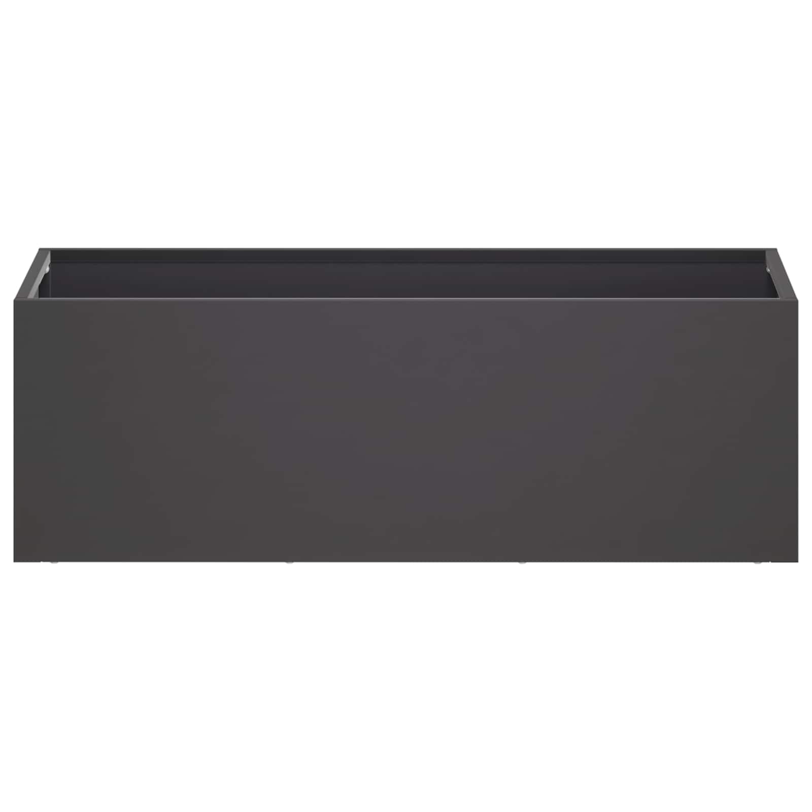 Vaso da giardino 2 pz Nero 60 x 20 x 20 cm | homemem39