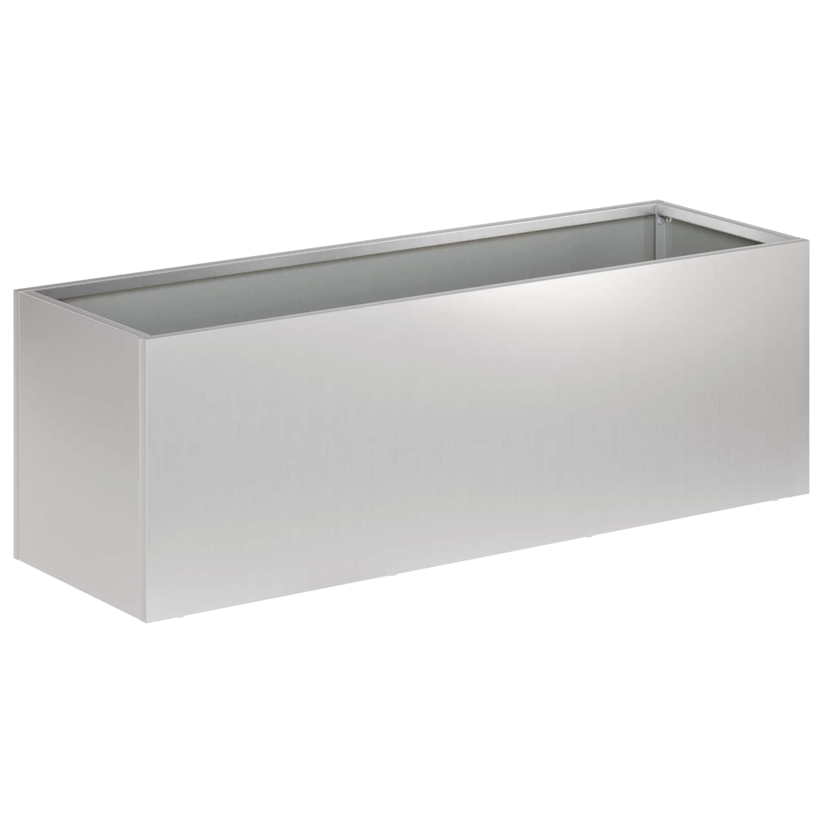 Vaso da giardino Argento 60 x 20 x 20 cm Acciaio zincato | homemem39