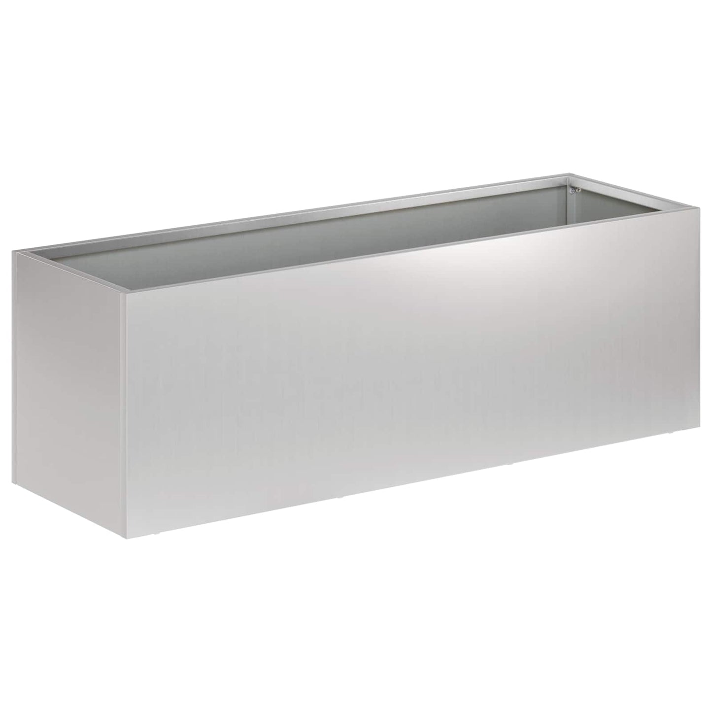 Vaso da giardino 2 pz Argento 60 x 20 x 20 cm Acciaio zincato | homemem39