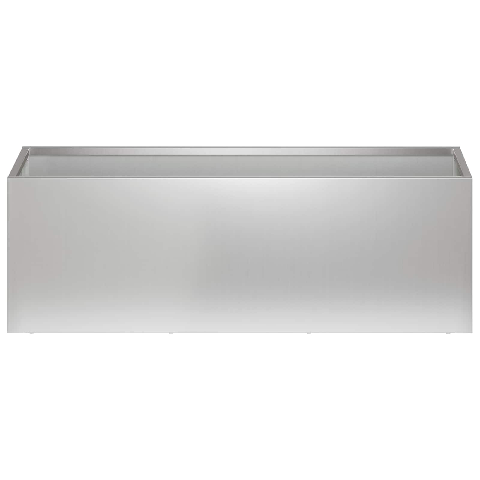 Vaso da giardino 2 pz Argento 60 x 20 x 20 cm Acciaio zincato | homemem39