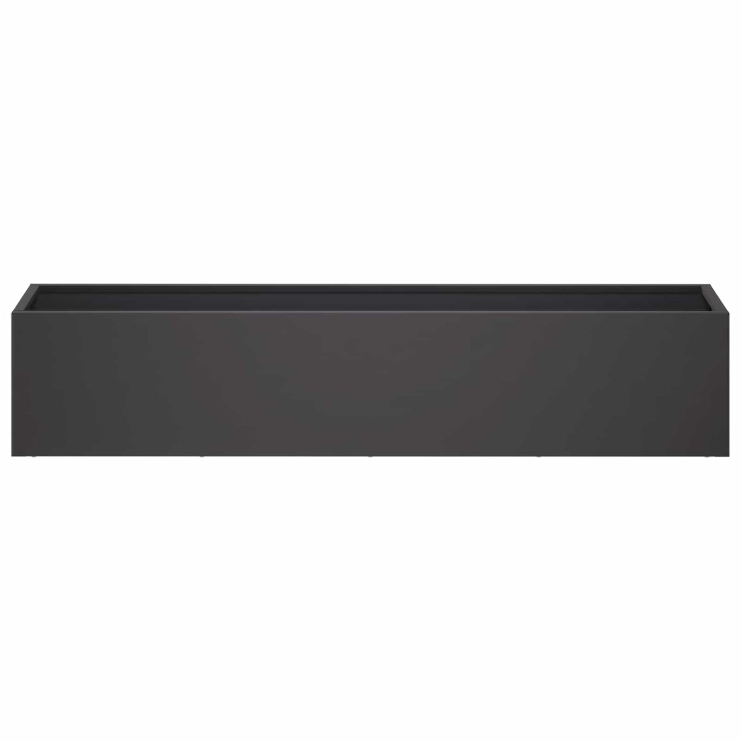 Vaso da giardino Nero 80 x 20 x 20 cm Acciaio laminato a freddo | homemem39