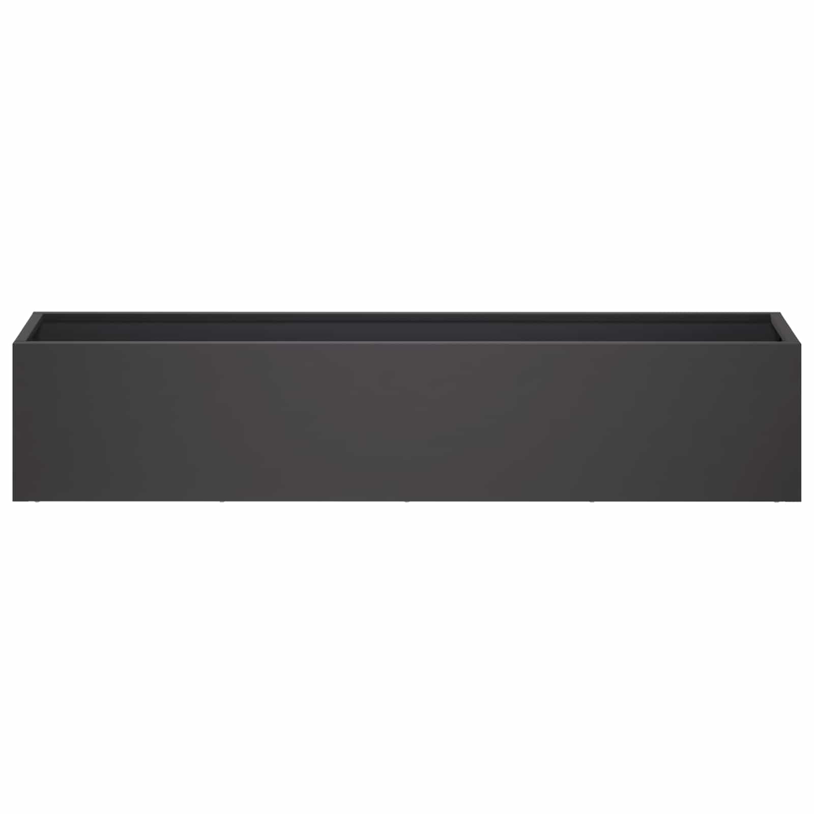 Vaso da giardino Nero 80 x 20 x 20 cm Acciaio laminato a freddo | homemem39