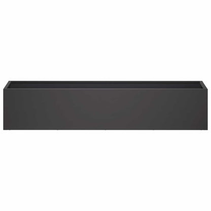 Vaso da giardino Nero 80 x 20 x 20 cm Acciaio laminato a freddo | homemem39