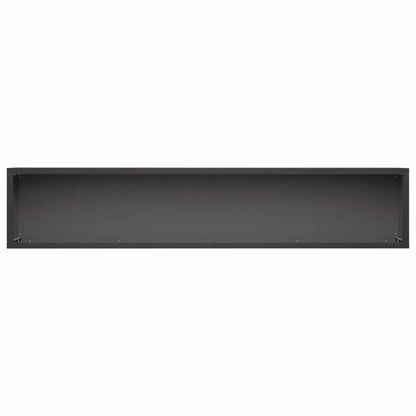 Vaso da giardino Nero 80 x 20 x 20 cm Acciaio laminato a freddo | homemem39