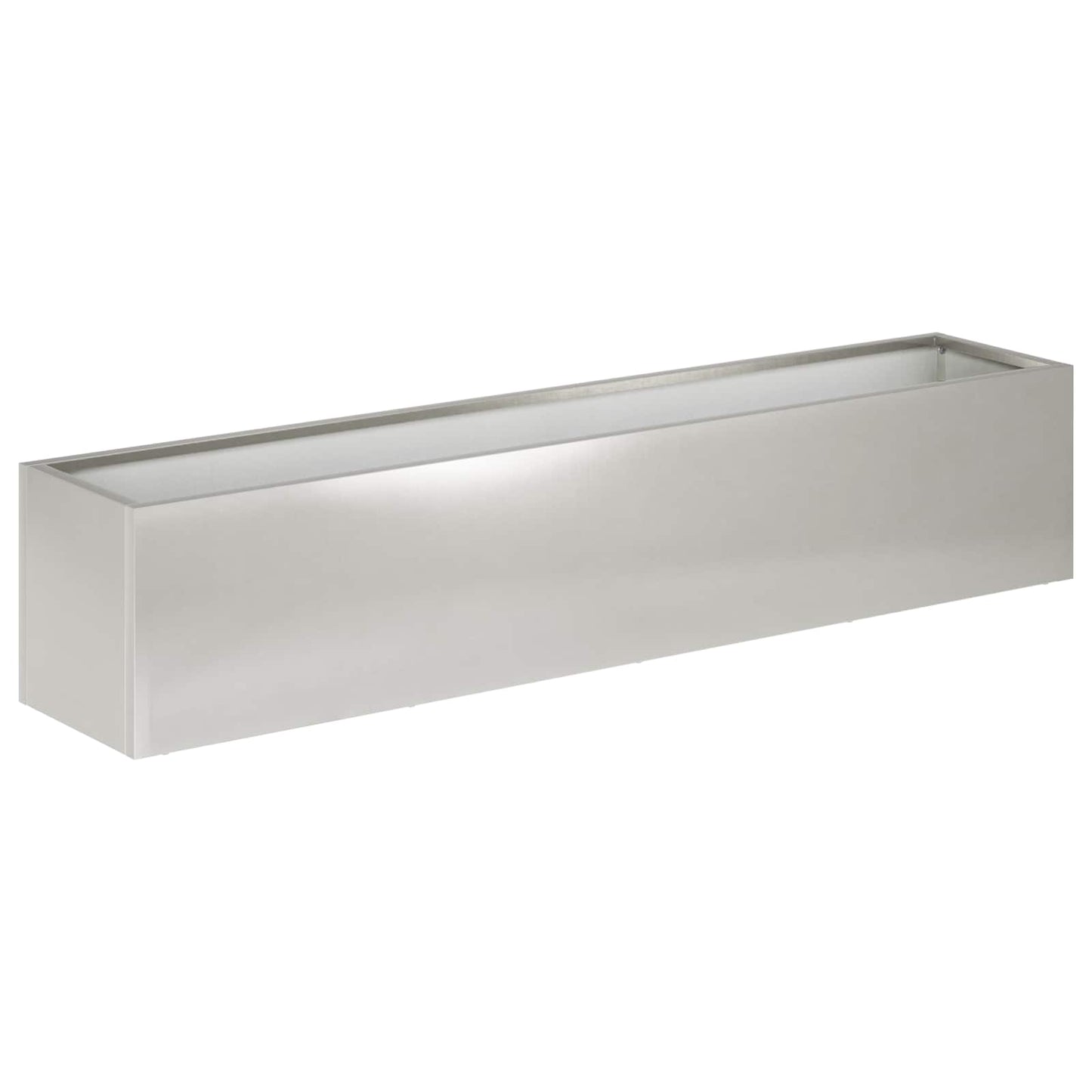 Vaso da giardino Argento 80 x 20 x 20 cm Acciaio Inox | homemem39
