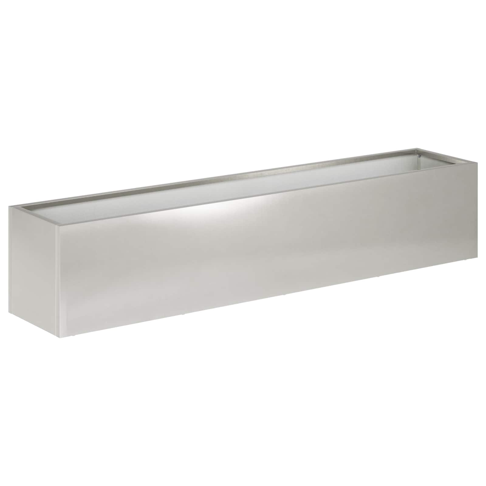 Vaso da giardino Argento 80 x 20 x 20 cm Acciaio Inox | homemem39