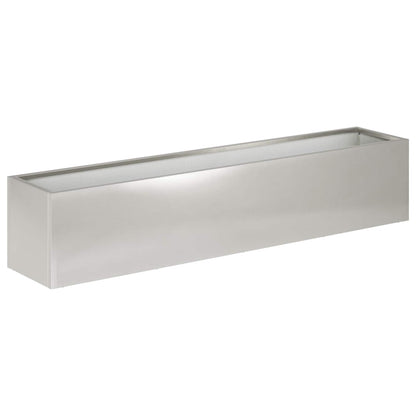 Vaso da giardino Argento 80 x 20 x 20 cm Acciaio Inox | homemem39