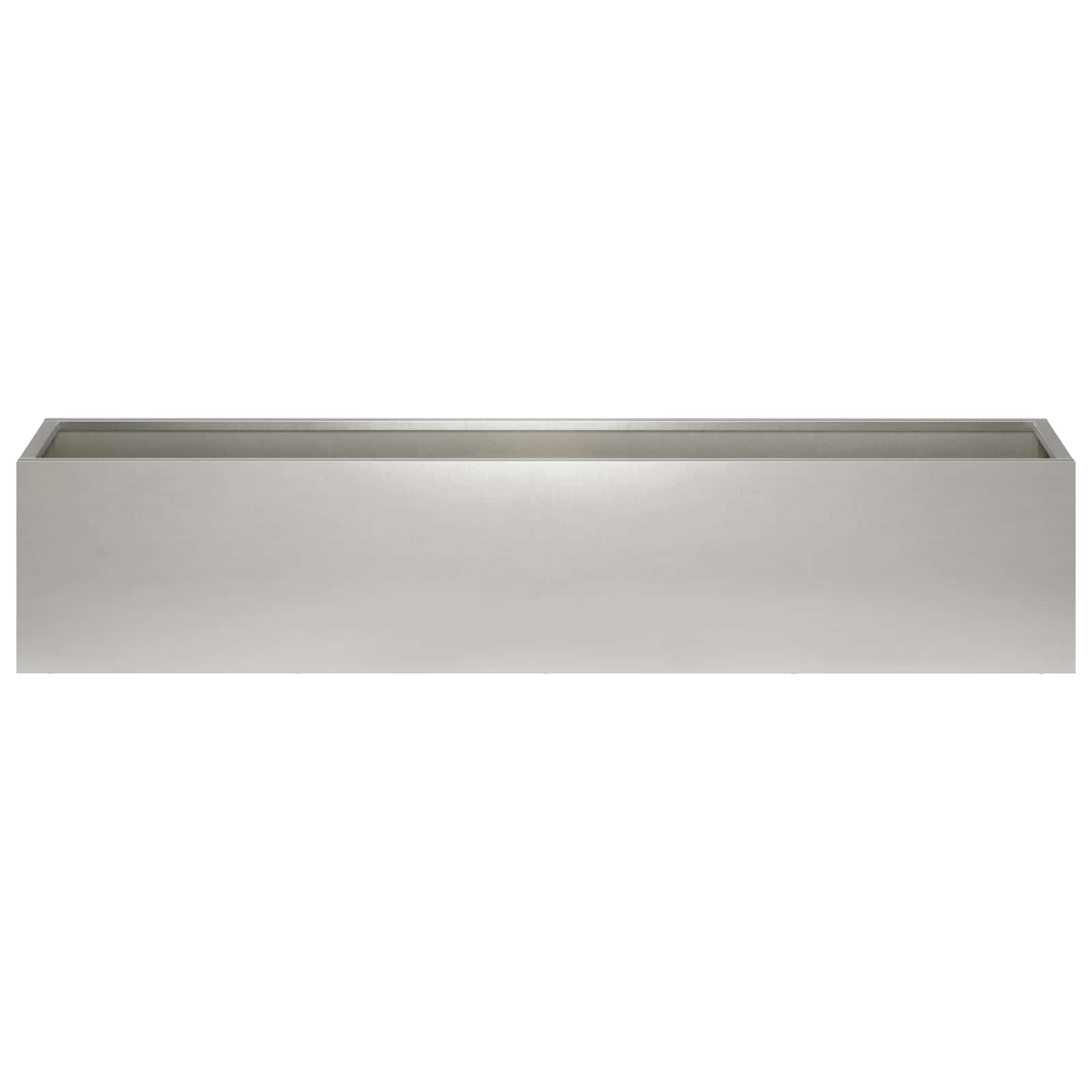Vaso da giardino 2 pz Argento 80 x 20 x 20 cm Acciaio Inox | homemem39