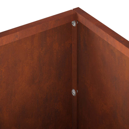 Vaso da giardino 2 pz Ruggine 80 x 20 x 20 cm Acciaio Corten | homemem39