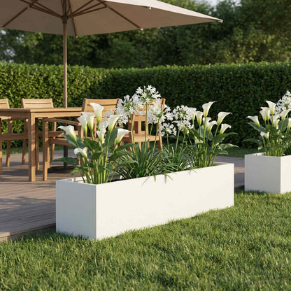 Vaso da giardino Bianco 100 x 20 x 20 cm | homemem39