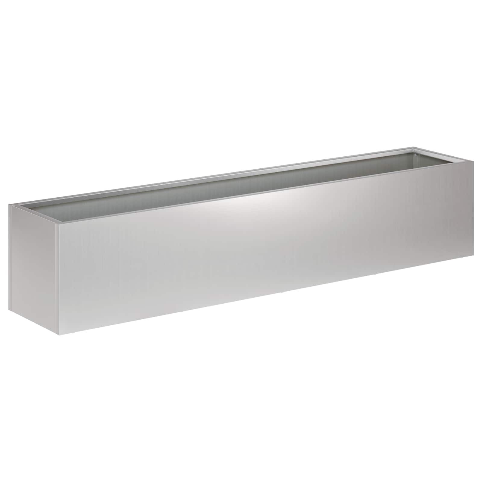 Vaso da giardino Argento 100 x 20 x 20 cm Acciaio zincato | homemem39