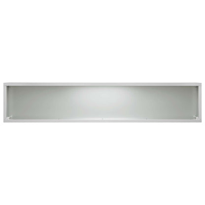 Vaso da giardino 2 pz Argento 100 x 20 x 20 cm Acciaio zincato | homemem39