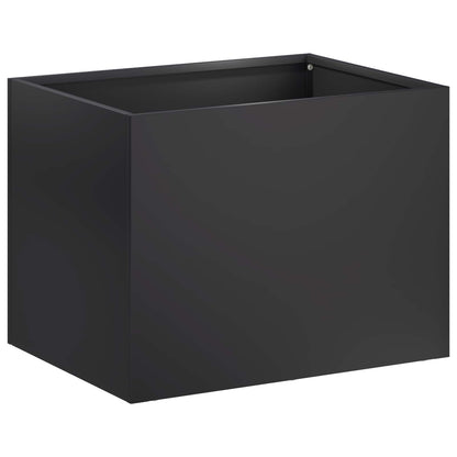 Vaso da giardino Nero 40 x 30 x 30 cm Acciaio laminato a freddo | homemem39