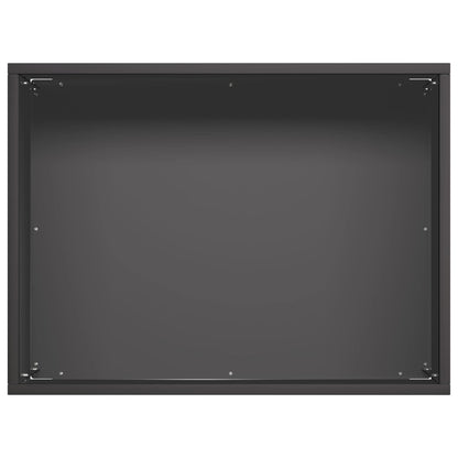 Vaso da giardino Nero 40 x 30 x 30 cm Acciaio laminato a freddo | homemem39