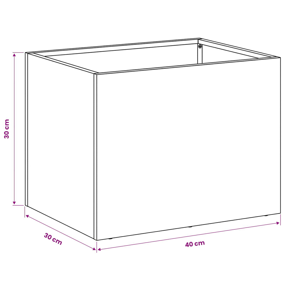 Vaso da giardino 2 pz Antracite 40 x 30 x 30 cm | homemem39