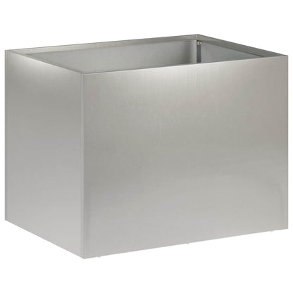 Vaso da giardino Argento 40 x 30 x 30 cm Acciaio Inox | homemem39