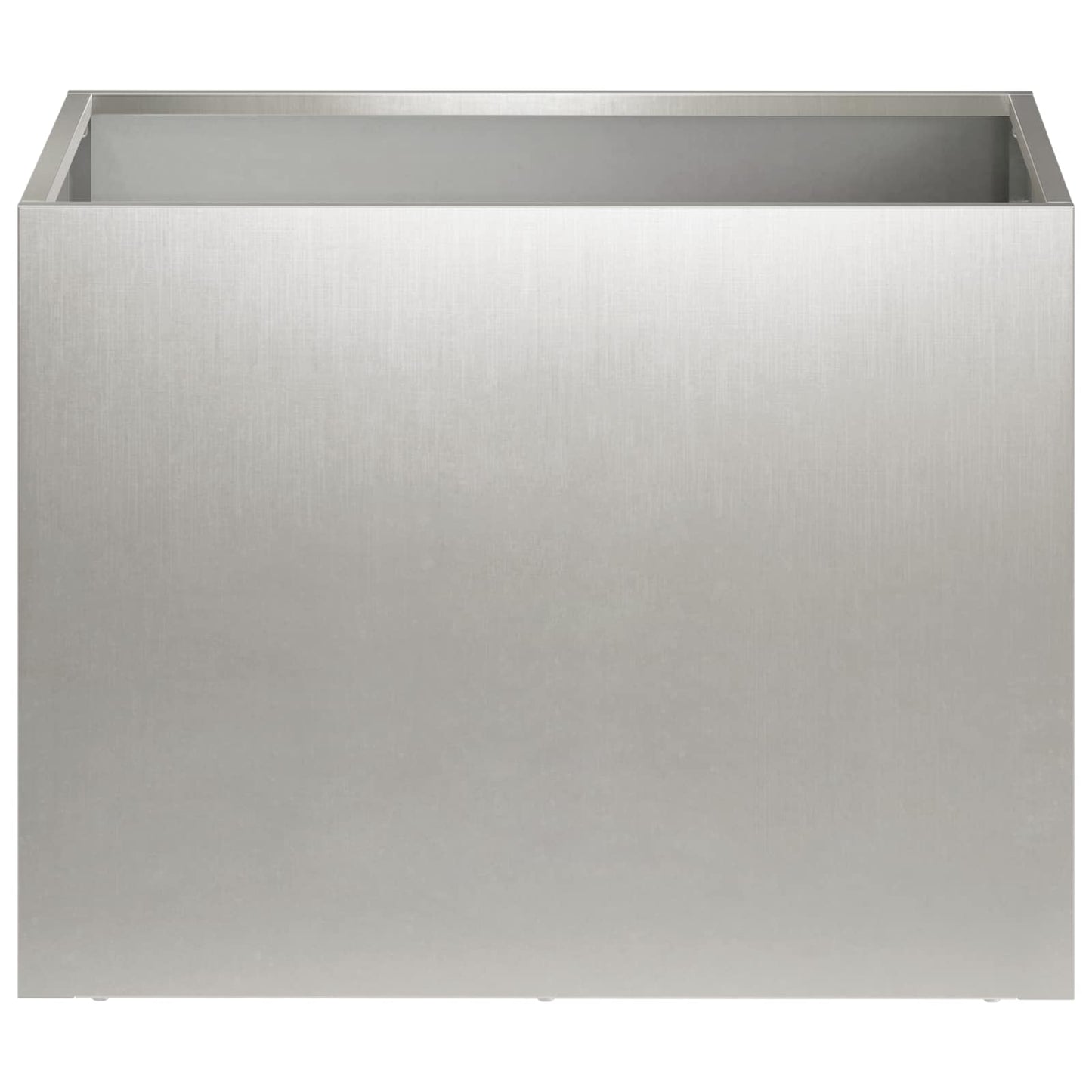 Vaso da giardino Argento 40 x 30 x 30 cm Acciaio Inox | homemem39