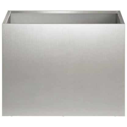 Vaso da giardino Argento 40 x 30 x 30 cm Acciaio Inox | homemem39
