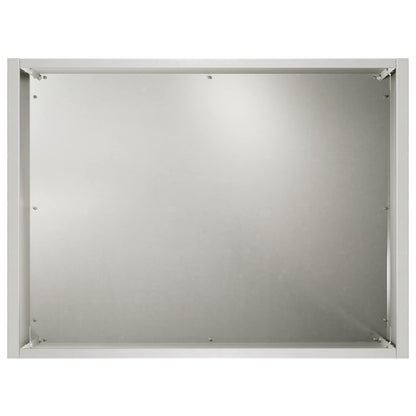 Vaso da giardino Argento 40 x 30 x 30 cm Acciaio Inox | homemem39