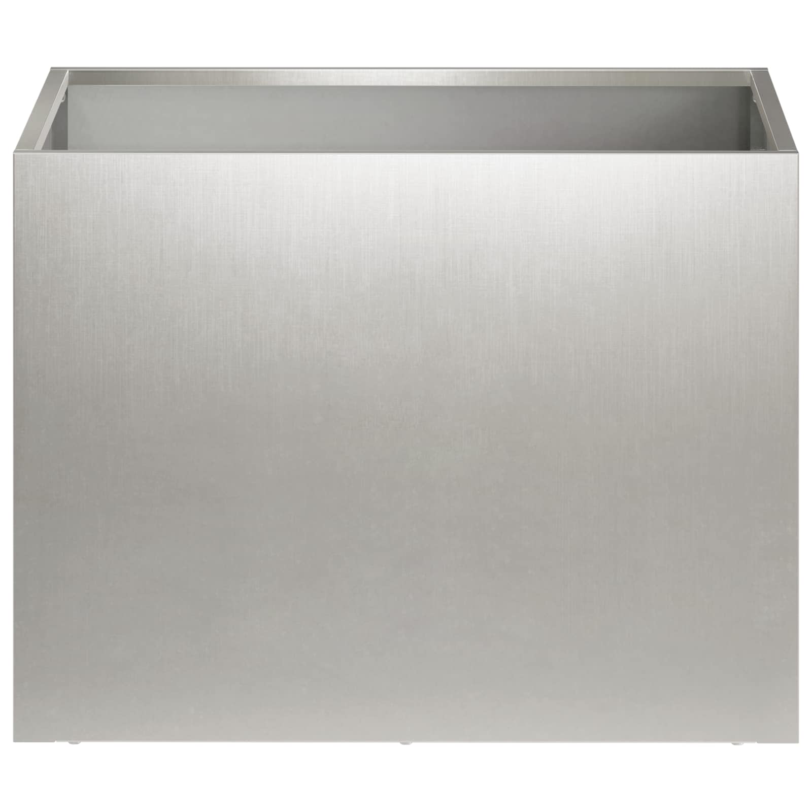 Vaso da giardino 2 pz Argento 40 x 30 x 30 cm Acciaio Inox | homemem39