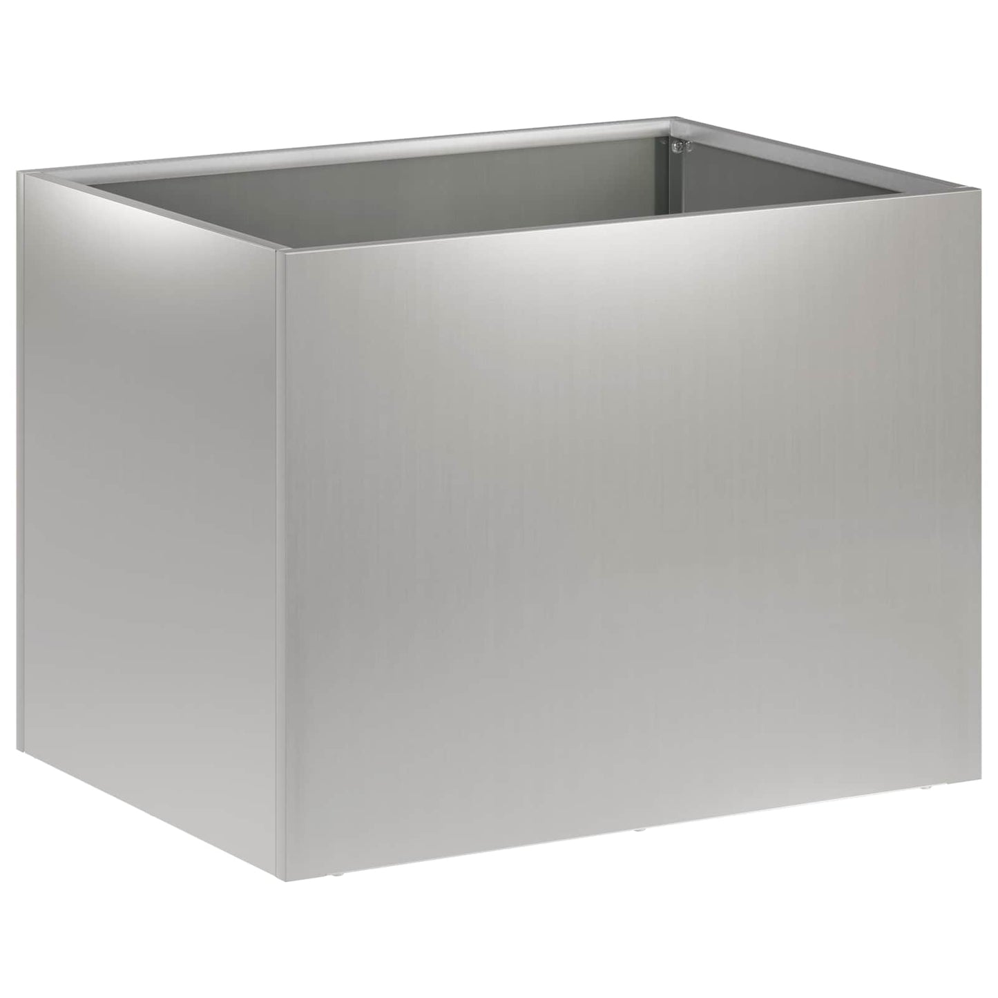 Vaso da giardino 2 pz Argento 40 x 30 x 30 cm Acciaio zincato | homemem39