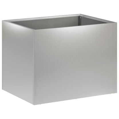 Vaso da giardino 2 pz Argento 40 x 30 x 30 cm Acciaio zincato | homemem39