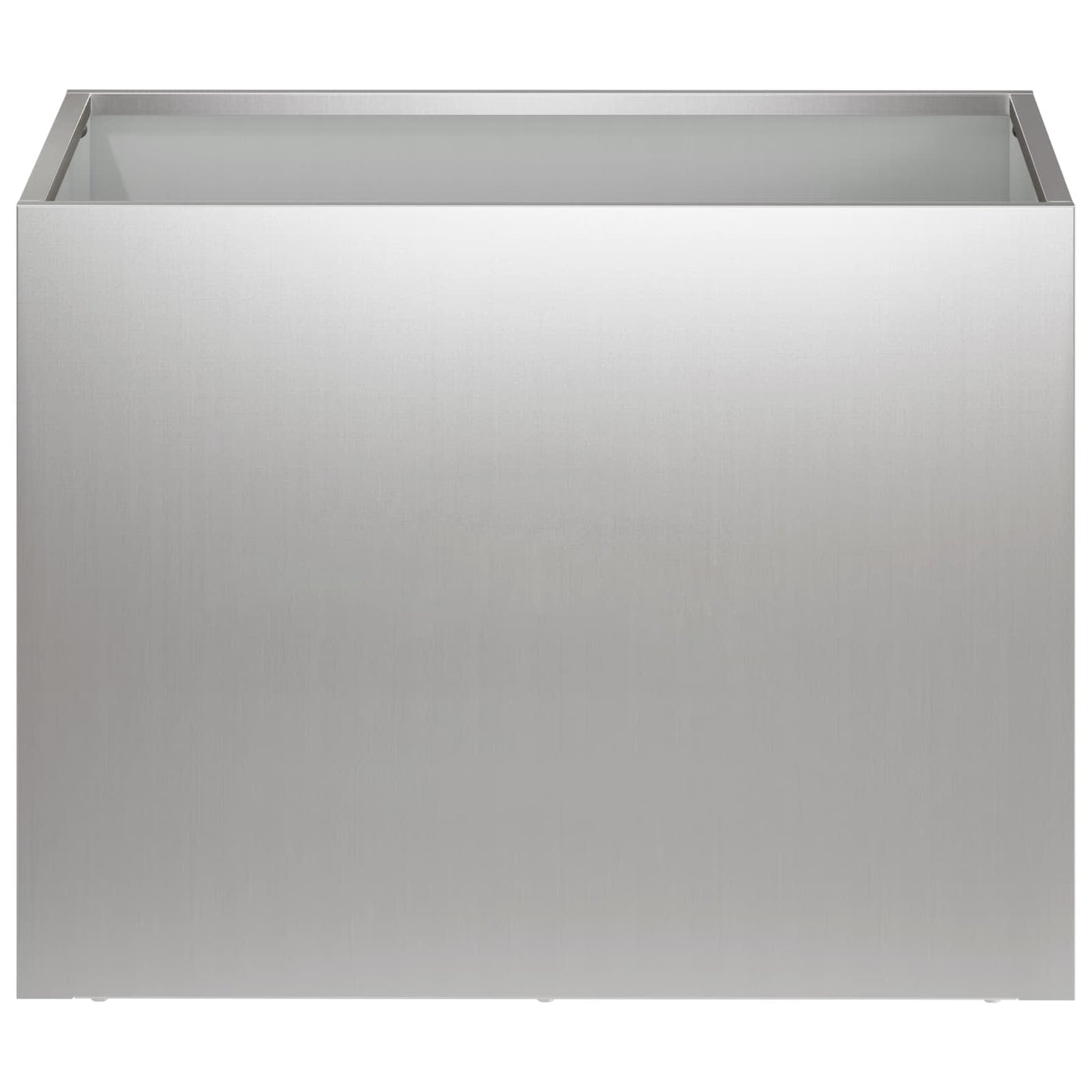 Vaso da giardino 2 pz Argento 40 x 30 x 30 cm Acciaio zincato | homemem39