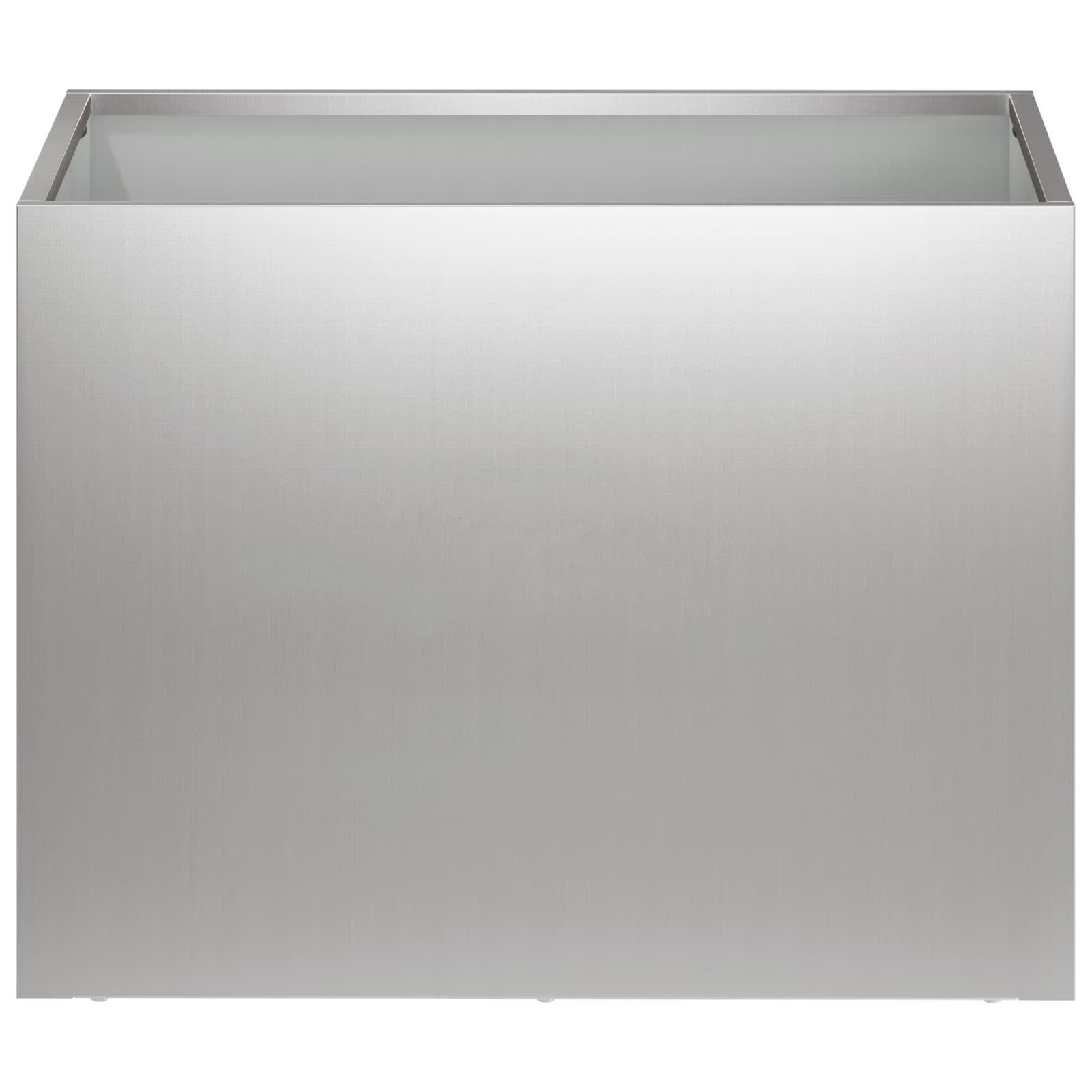 Vaso da giardino 2 pz Argento 40 x 30 x 30 cm Acciaio zincato | homemem39