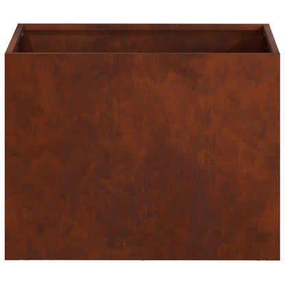 Vaso da giardino 2 pz Ruggine 40 x 30 x 30 cm Acciaio Corten