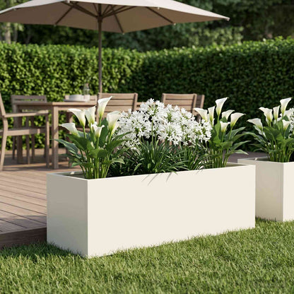 Vaso da giardino Bianco 80 x 30 x 30 cm | homemem39