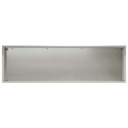 Vaso da giardino Argento 80 x 30 x 30 cm Acciaio Inox | homemem39