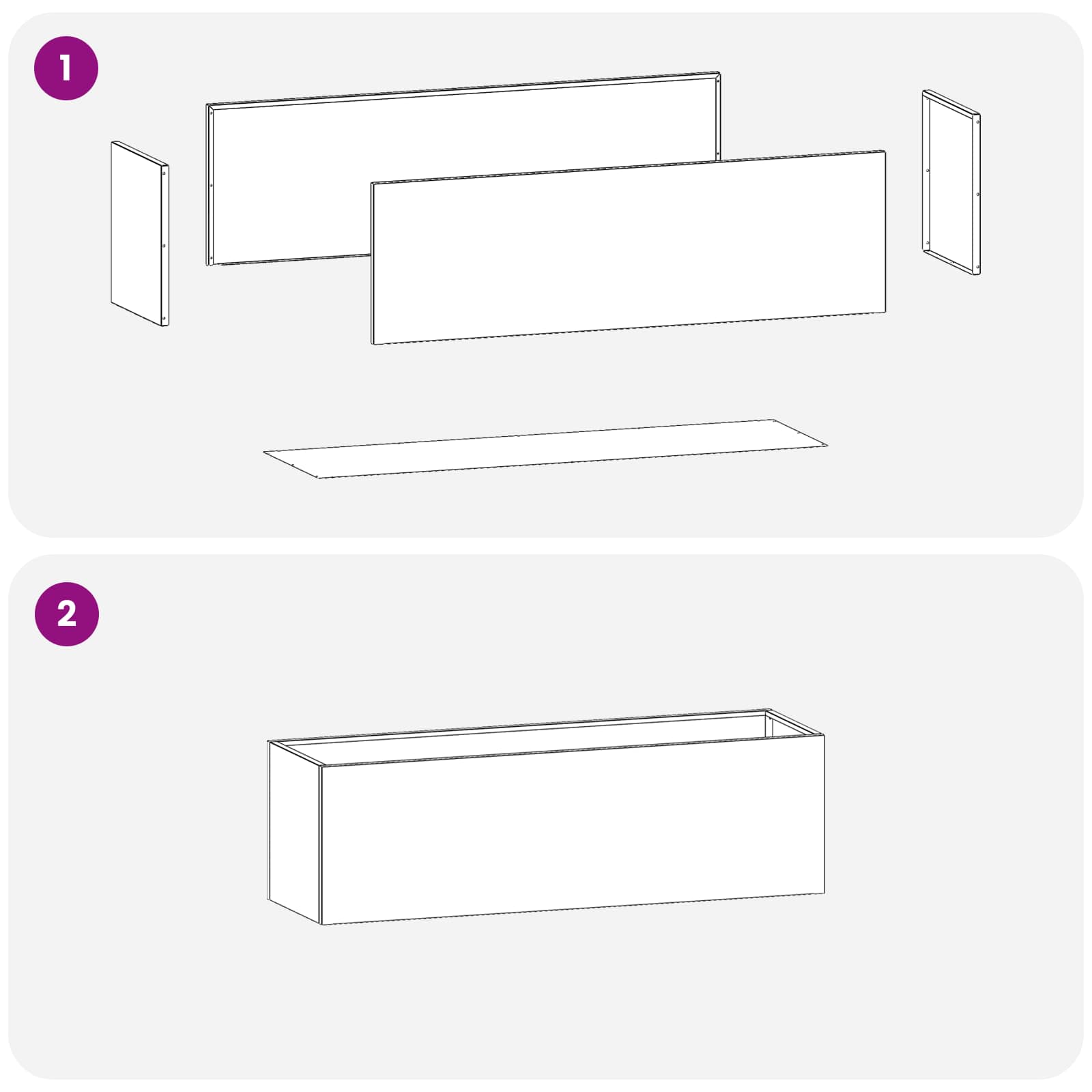 Vaso da giardino Argento 80 x 30 x 30 cm Acciaio zincato | homemem39