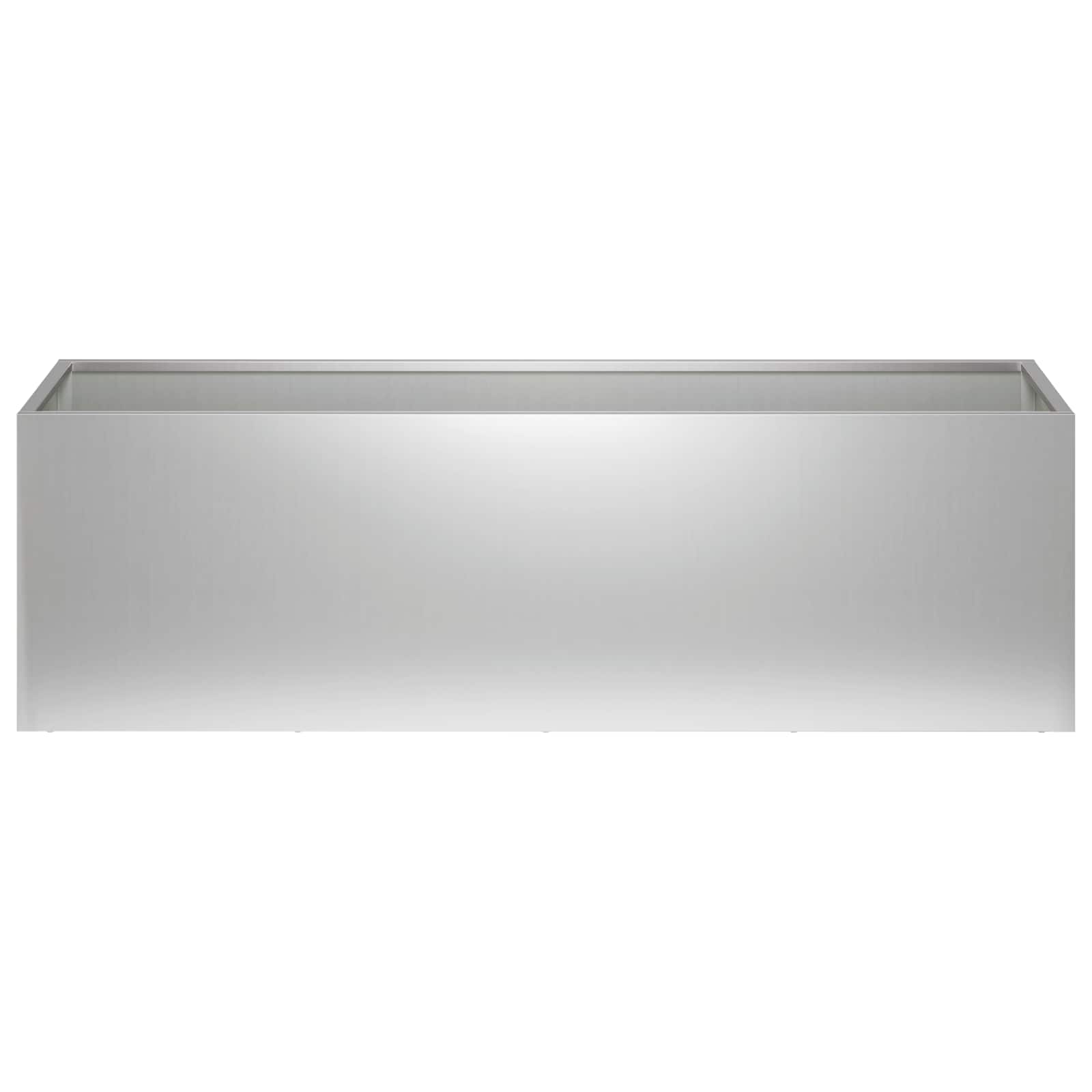 Vaso da giardino Argento 80 x 30 x 30 cm Acciaio zincato | homemem39