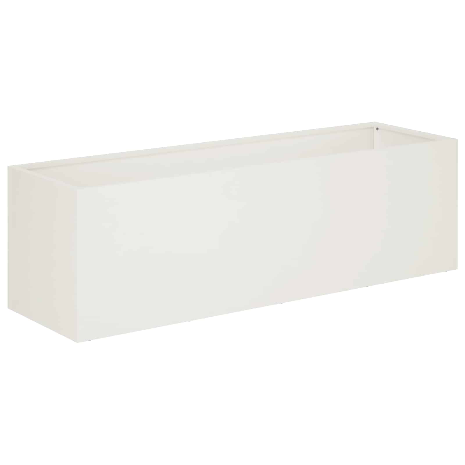 Vaso da giardino 2 pz Bianco 100 x 30 x 30 cm | homemem39